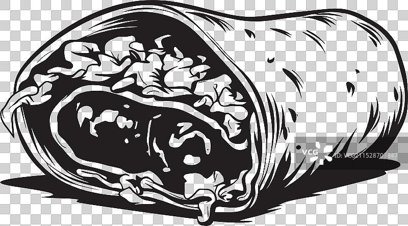 自助餐厅设置自制墨西哥卷饼吧台图片素材