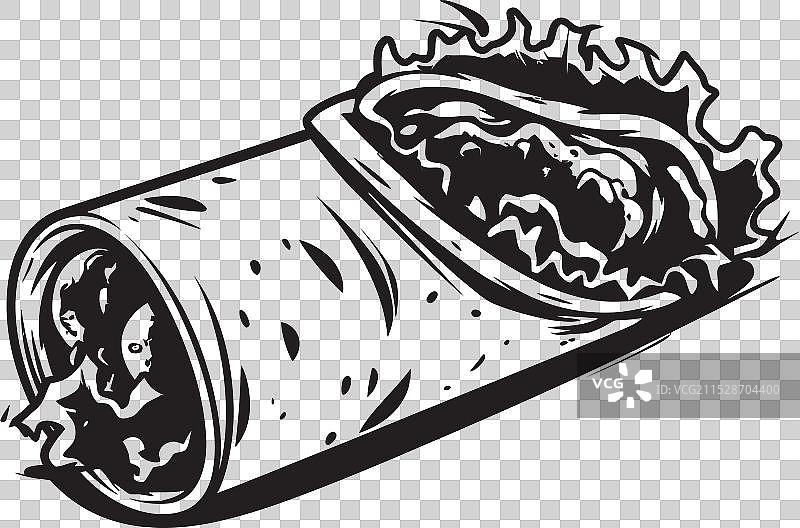 让你的生活更加精彩，浓郁美味的卷饼图片素材