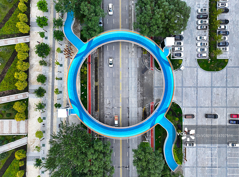 青海省西宁市青藏高原自然博物馆航拍图片素材