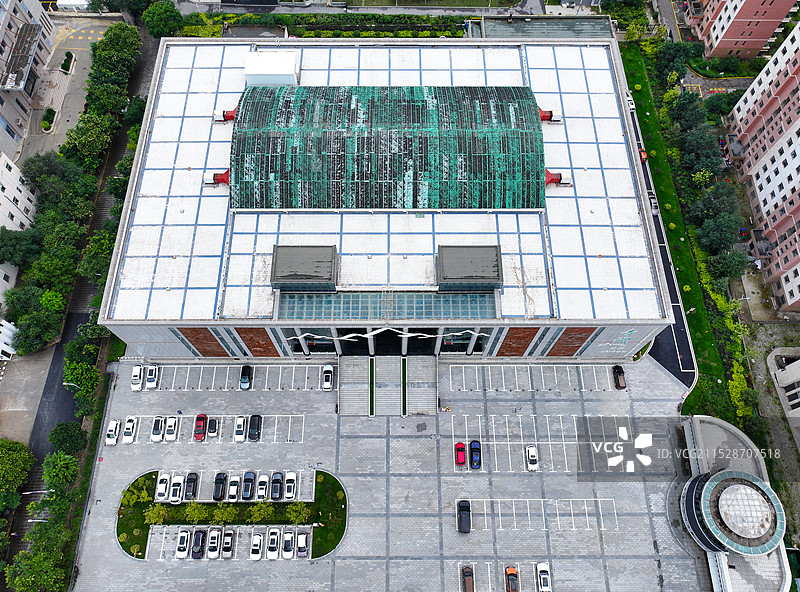 青海省西宁市青藏高原自然博物馆航拍图片素材