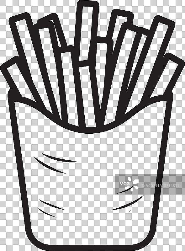 薯条与健身：平衡健康与享受图片素材