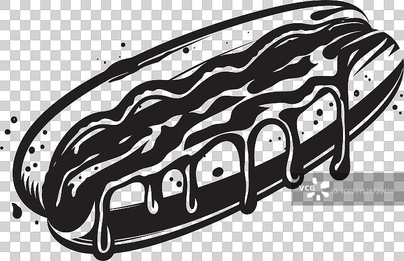 热狗和家庭香肠作为舒适食品图片素材