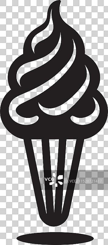 手工制作奶油甜点的艺术冰淇淋图片素材