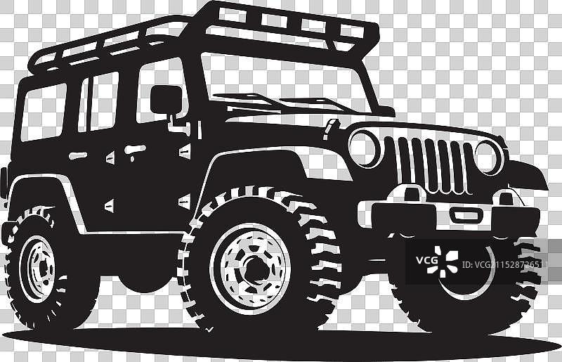 吉普CJ：越野冒险的永恒标志图片素材