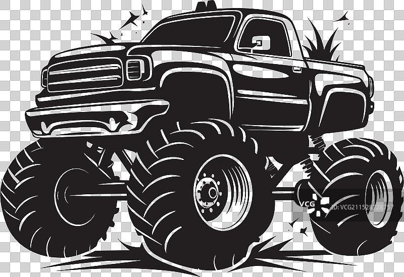 愤怒的轮子：怪兽卡车的激烈世界图片素材