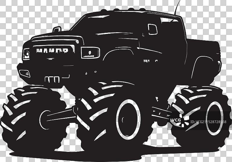 怪兽卡车赛车的刺激逃脱图片素材