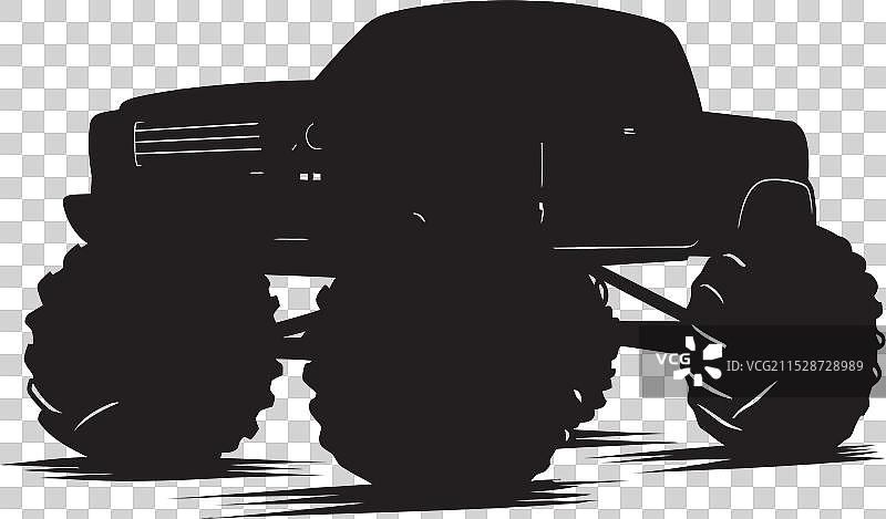 怪兽卡车疯狂碾压竞争对手图片素材