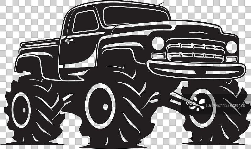 人群的欢呼声与怪兽卡车的兴奋感图片素材