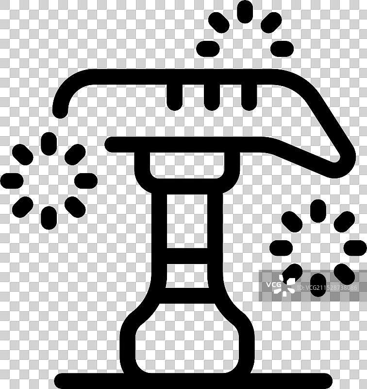 喷灌系统浇灌植物图标图片素材