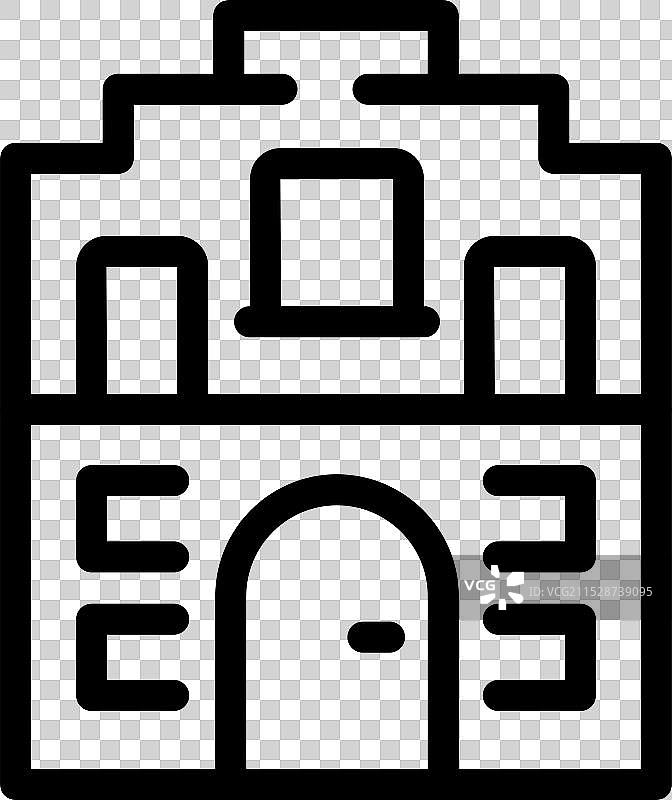 建筑立面，带有窗户和门的表现图片素材