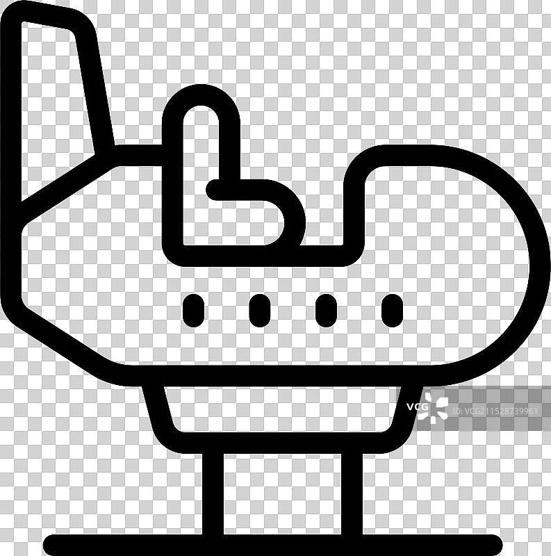 飞行模拟器机器放置在平台上图片素材