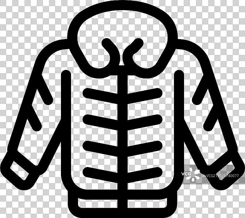冬季夹克图标，描绘温暖的服装图片素材