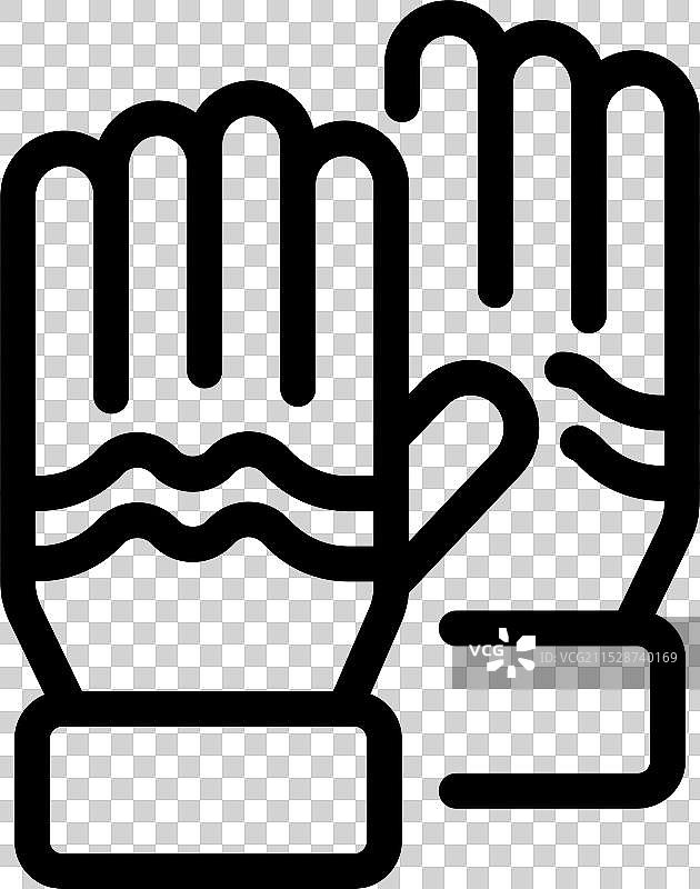 工人戴着防护手套进行安全检查图片素材