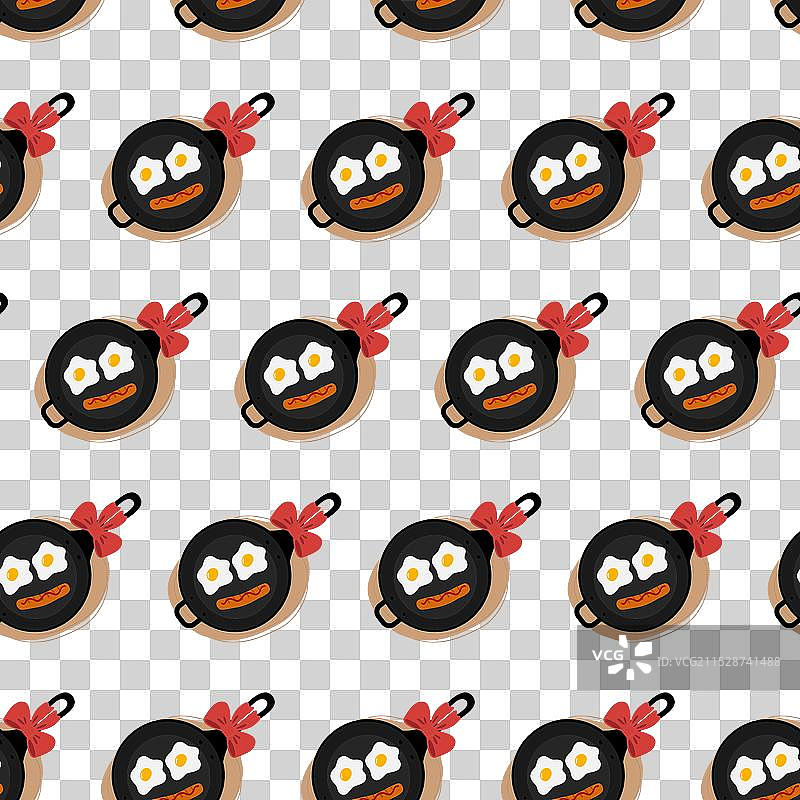 煎蛋黄与香肠的形状图片素材