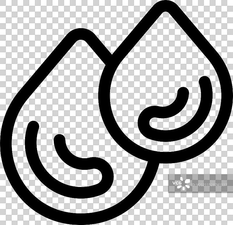 水滴展示波浪状表面张力效果图片素材