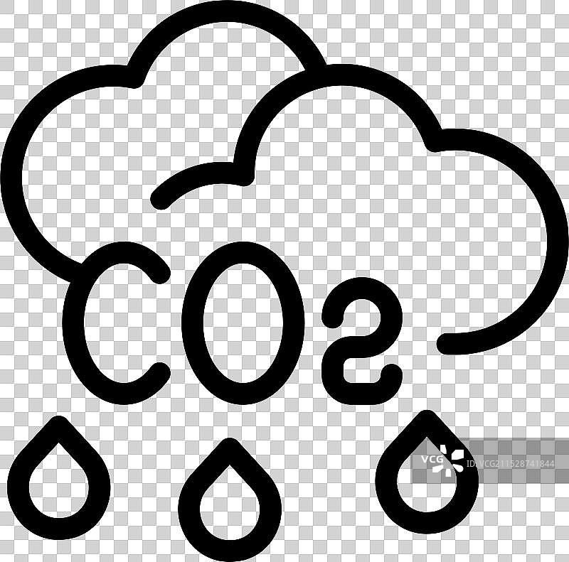 二氧化碳云降下酸雨，展示气候变化图片素材