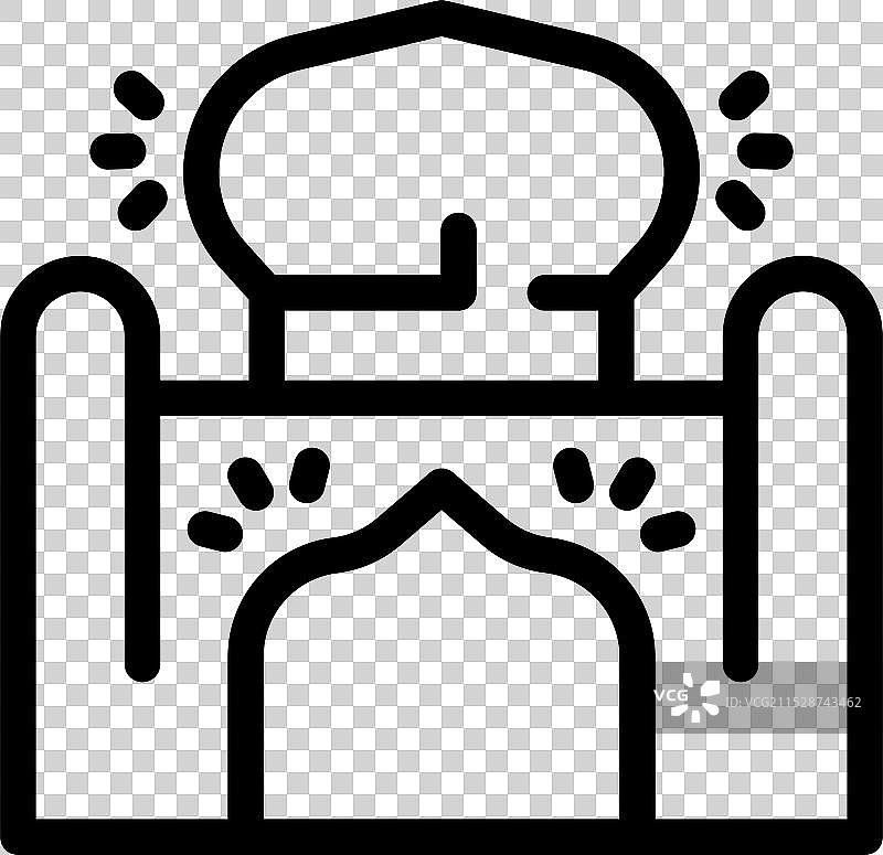 带有大圆顶和大门的伊斯兰建筑图片素材