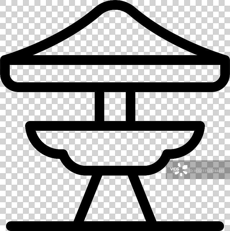 旋转木马游乐设施图标图片素材