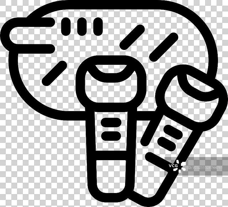 无线耳塞连接到充电盒的图标图片素材