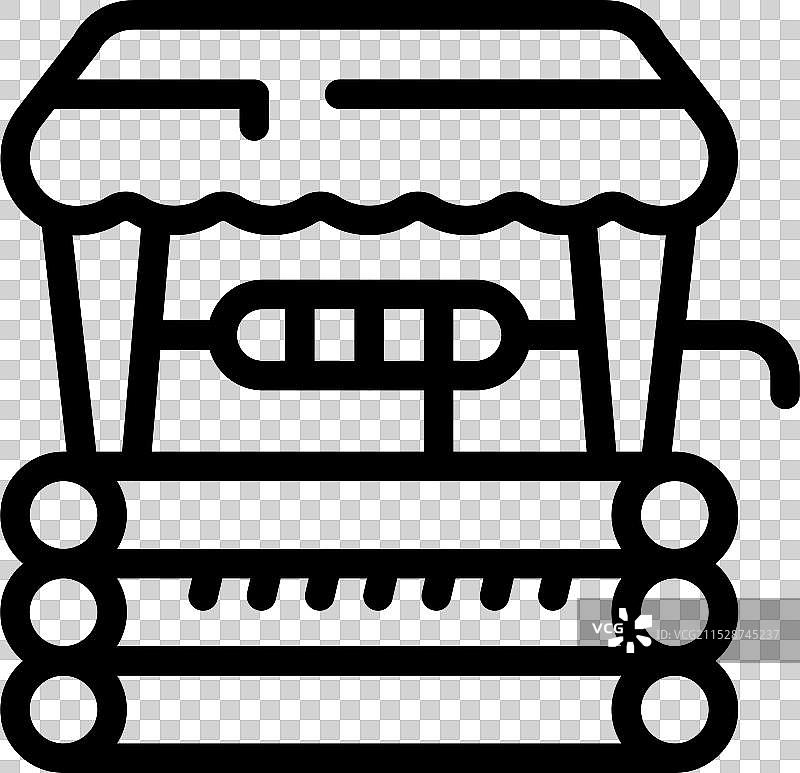 烧烤架旋转烤肉叉烹饪图片素材