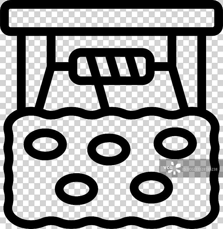 水井正在从地下抽取水。图片素材