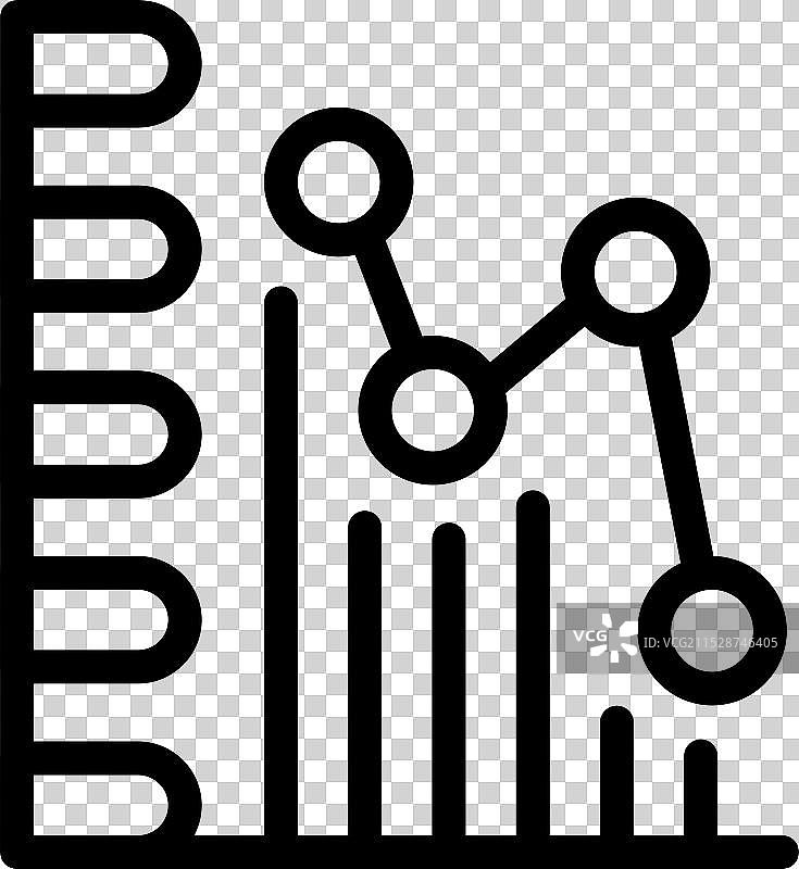 显示市场趋势下降的折线图图片素材