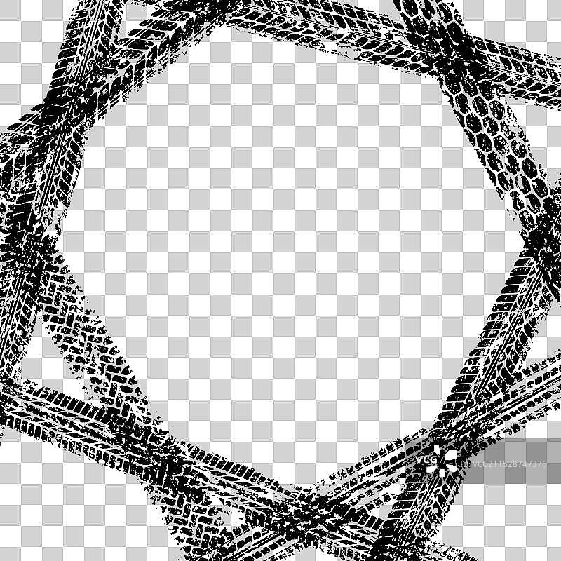 轮胎印痕纹理简化剪影图案图片素材