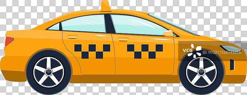 黄色出租车图片素材