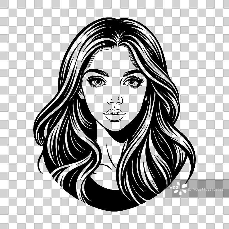 一位美丽的年轻女性的形象图片素材