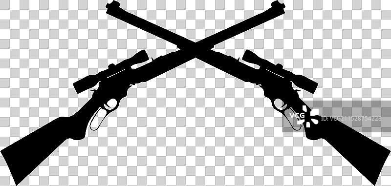交叉的步枪图片素材