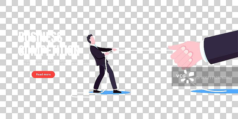 商界人士通过拉扯进行拔河比赛图片素材