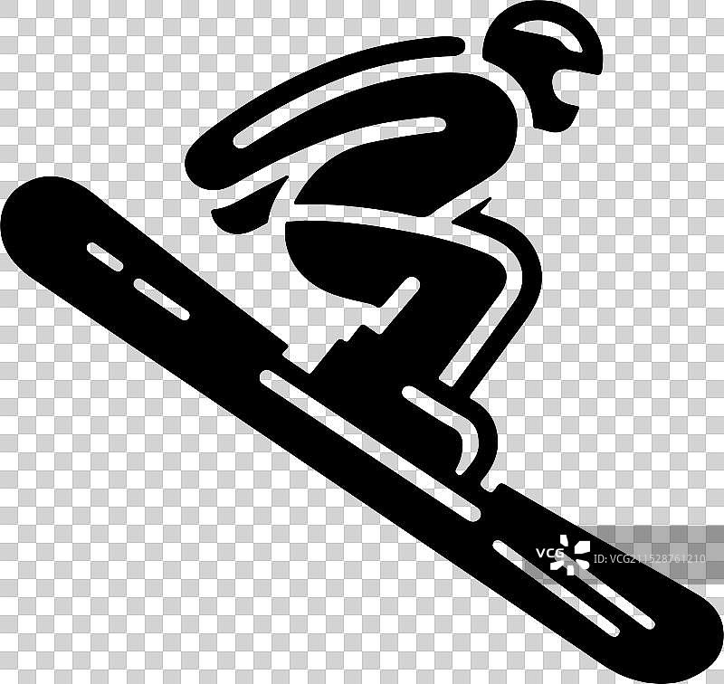 滑雪运动装备图标（实心风格）图片素材