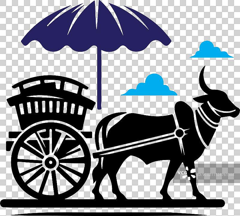 简单的牛车设计风格图片素材