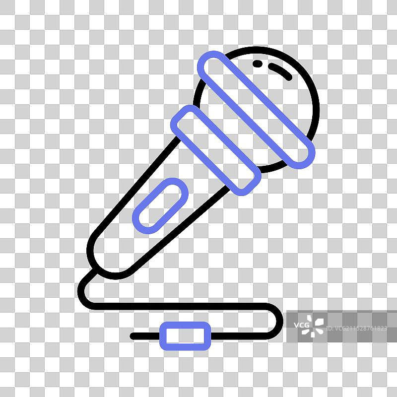 白色背景上孤立的麦克风设计图片素材