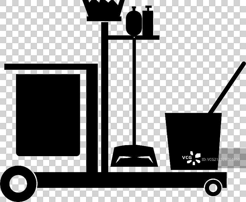 清洁车图标 清洁手推车标志图片素材