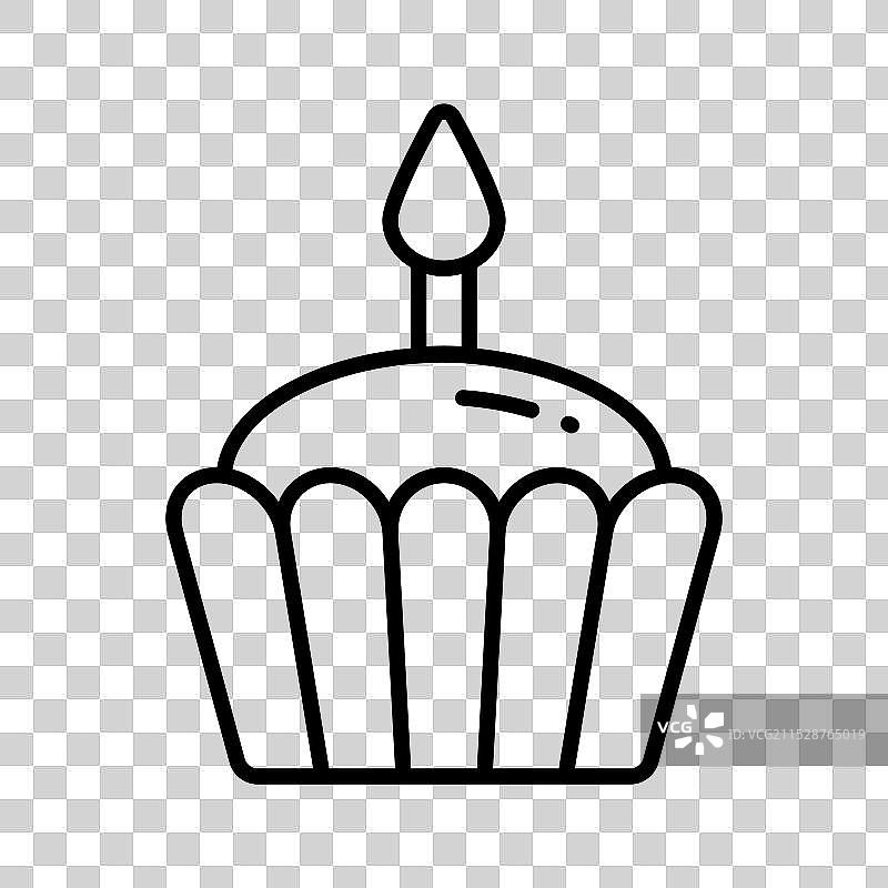 小心拿起这个精心制作的杯子蛋糕图标图片素材