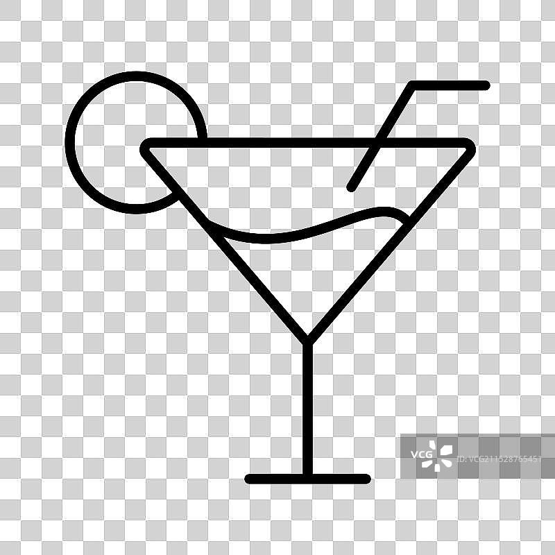 一杯新鲜饮料，配有一片柠檬图片素材