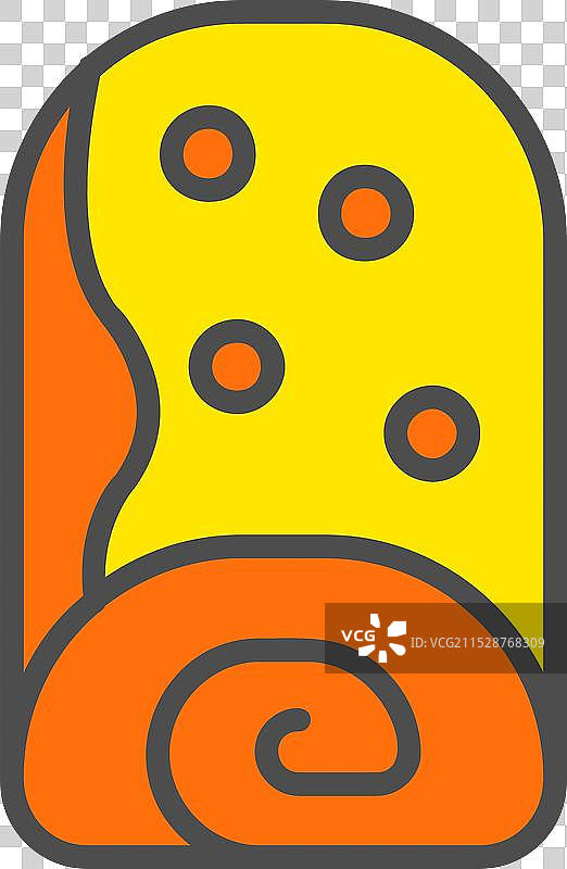 奶油卷线条填充图标设计图片素材