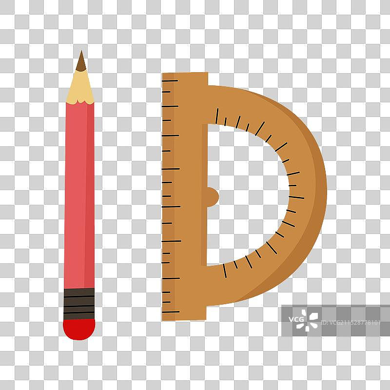 简单的学校用品扁平化涂鸦图片素材