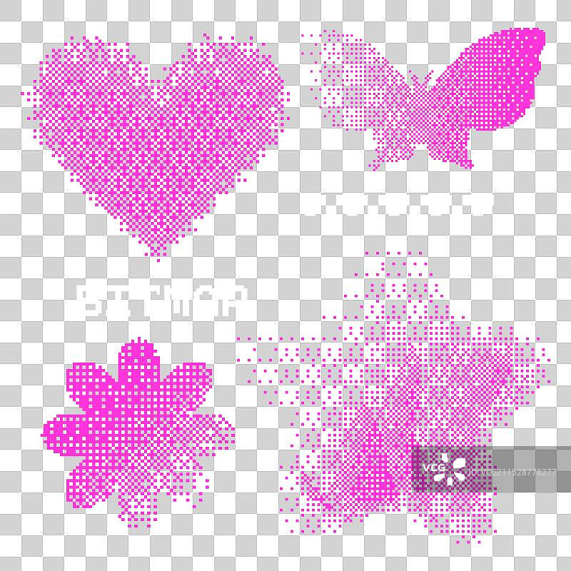 不寻常的时尚几何位图形状图片素材