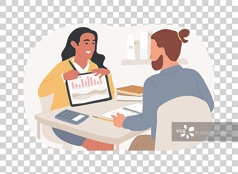 孤立的卡通会计师图片素材