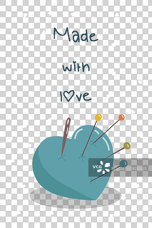 用缝纫针垫制作的图片素材