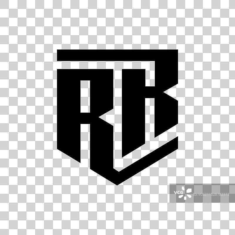 现代安全盾形皇家标志字母RR图片素材