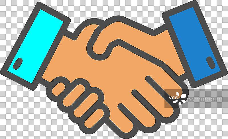 握手线条填充图标设计图片素材