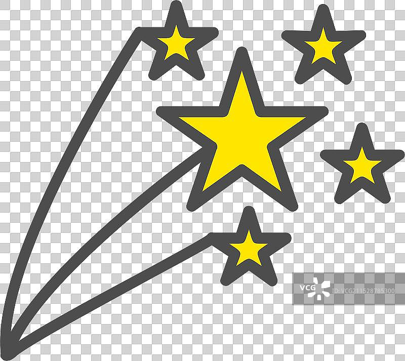 流星线条填充图标设计图片素材