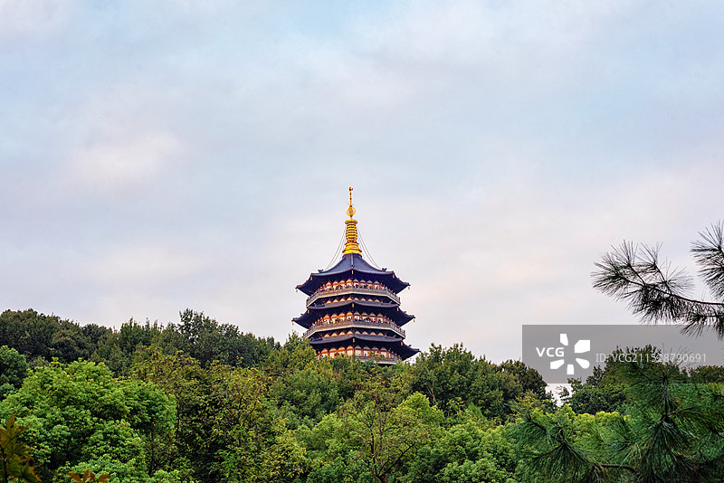 杭州西湖雷峰塔风景区图片素材