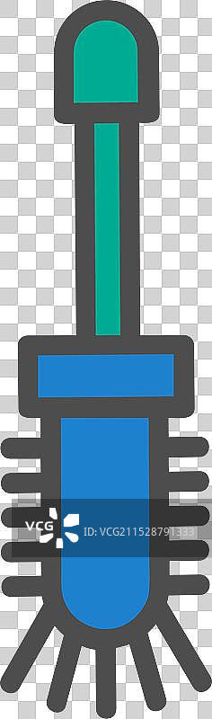 马桶刷线条填充图标设计图片素材