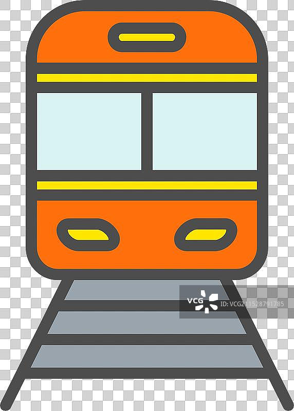 火车线路填充图标设计图片素材