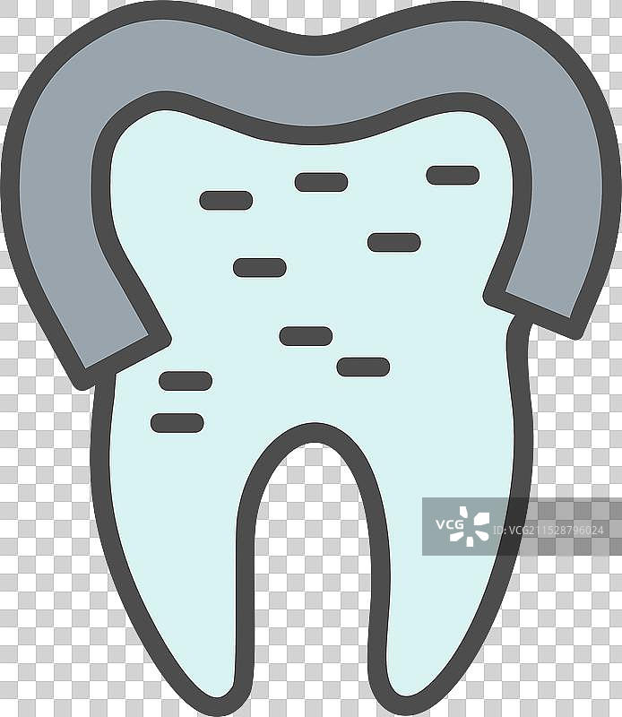 牙龈线填充图标设计图片素材