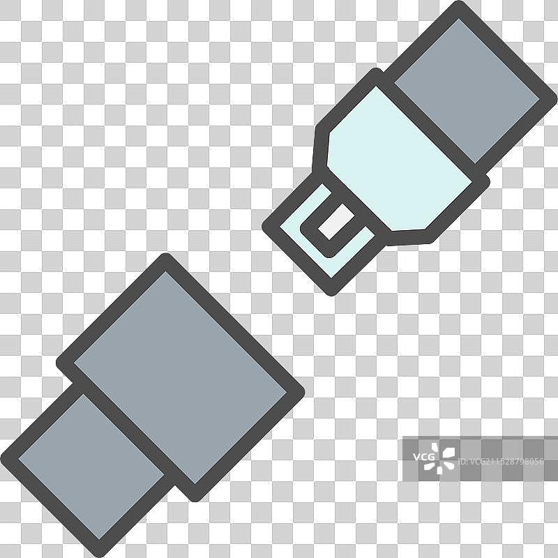 安全带线条填充图标设计图片素材